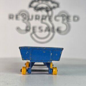 Vintage Lesney Matchbox No.40 Blue Hay Trailer With Yellow Wheels Diecast Metal